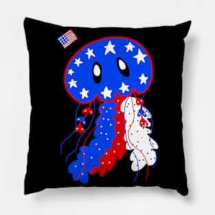 Patriotic jellyfish Pillow