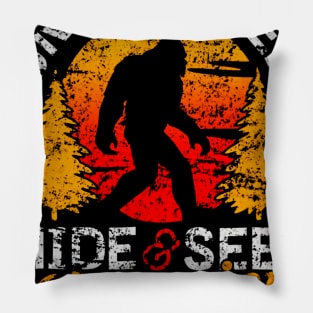 Bigfoot shirt Undefeated Hide & Seek Sasquatch Yeti Gift Pillow