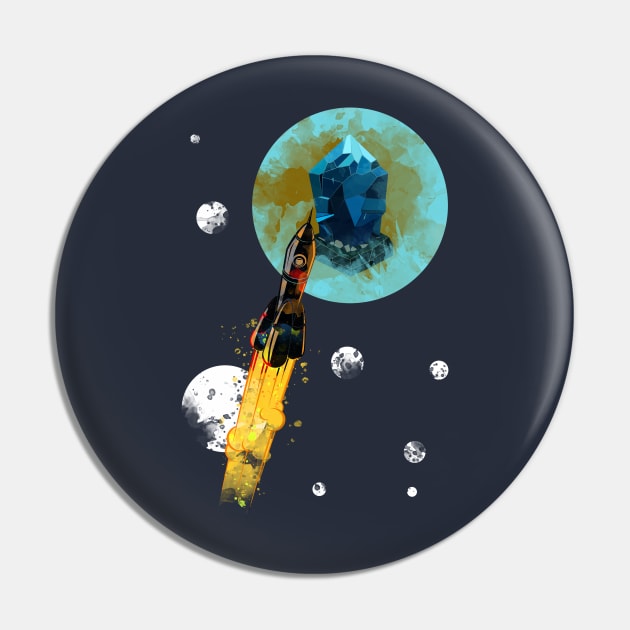 Up To The Moon : Lisk Edition Pin by CryptoTextile