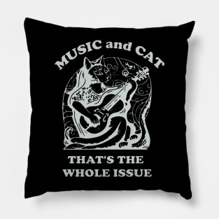 Music and Cat Pillow