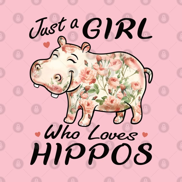 Flower Hippopotamus -Just A Girl Who Loves Hippos by PnJ