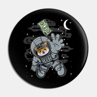 Astronaut Reaching Floki Inu Coin To The Moon Floki Army Crypto Token Cryptocurrency Blockchain Wallet Birthday Gift For Men Women Kids Pin