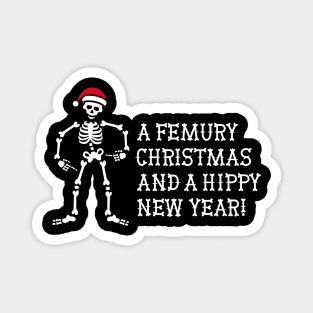 Funny rad tech puns femury Christmas hippy Xmas Magnet
