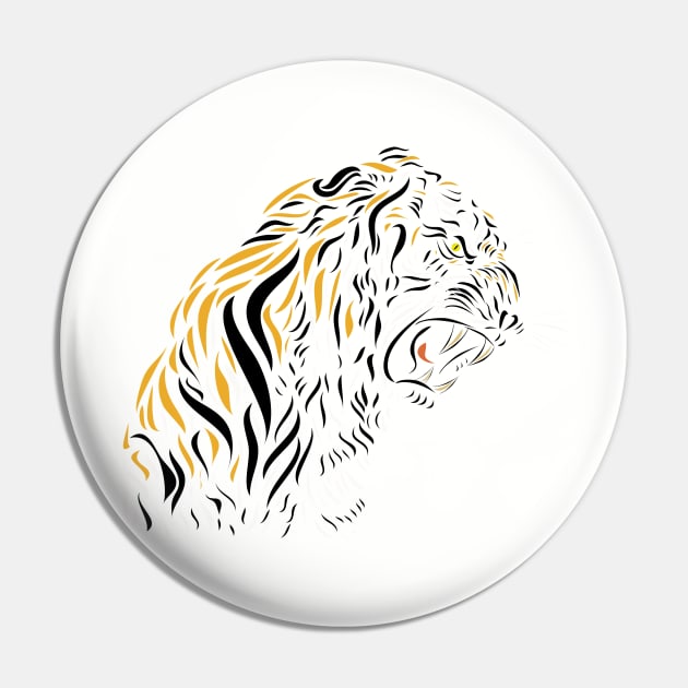 growling tiger Pin by Snapdragon