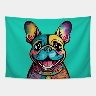 Colorful French Bulldog Tapestry