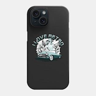 i love retro themed car and girl design Phone Case