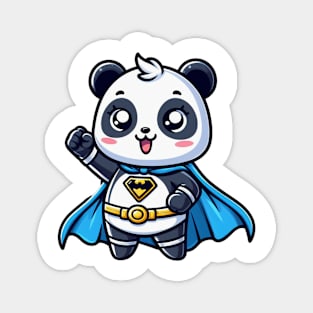 Cute panda wearing a superhero costume Magnet