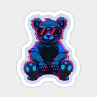 Neon Teddy Bear Magnet