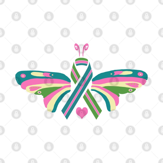 Metastatic Breast Cancer Butterfly by Trent Tides