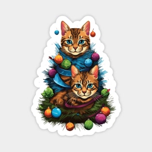 Cat Christmas Tree Magnet