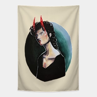 Horned Girl Tapestry