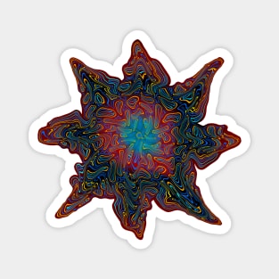 Colorful 8 sided funky star Magnet