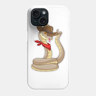 Snake as Cowboy with Scarf Phone Case