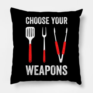 Choose Your Weapons Barbeque Cooking Pillow