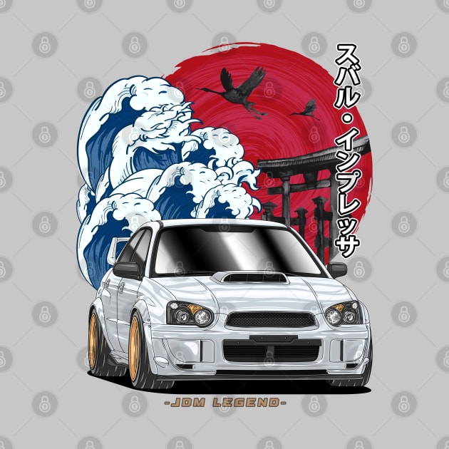 White Subie Impreza WRX Blob Eye by Guyvit