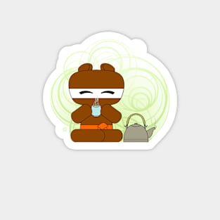 Bear-Ninja Tea Time Magnet