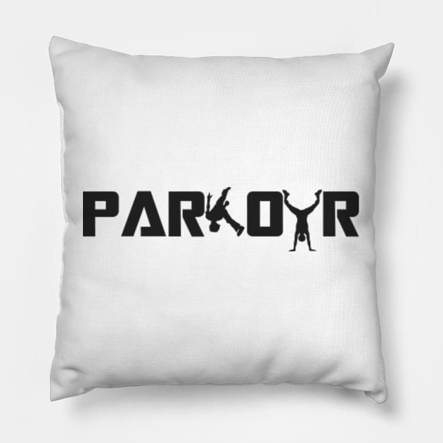 parkour Pillow by Teeeshirt