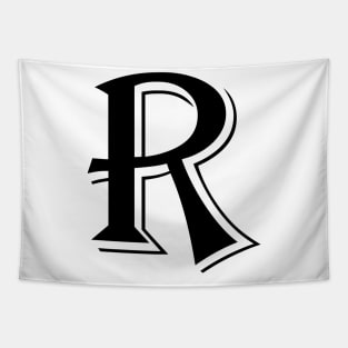 Black letter R in vintage style Tapestry