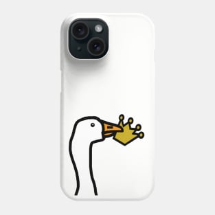 Portrait of a Funny Goose Stealing a Crown Phone Case