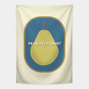 Pearfectionist (Perfectionist) Pun Fruit Label Tapestry