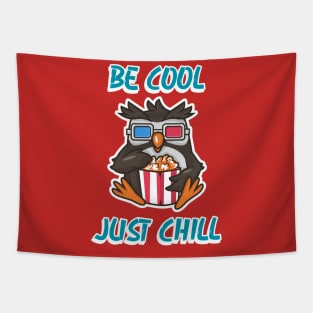 Be cool owl design Tapestry