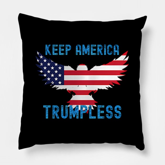 Keep America Trumpless ny -Trump Pillow by lam-san-dan