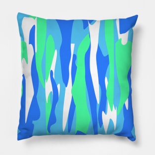 Abstract Ocean Tones Inspired Organic Flow Pillow