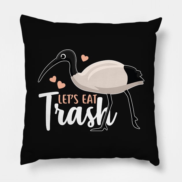 Let's Eat Trash Bin Chicken Pillow by Psitta