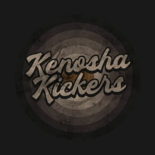 RETRO BLACK WHITE - Kenosha Kickers T-Shirt