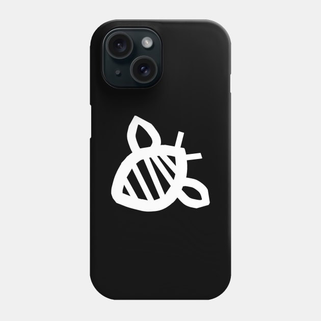 White Line Bumblebee Minimal Phone Case by ellenhenryart