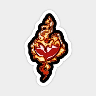 Heart Design Illustration “Heart on Fire” Magnet