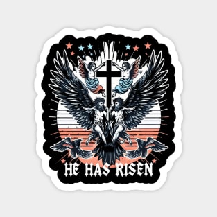 He has Risen - Luke 24:6-7 Happy Easter Design Magnet