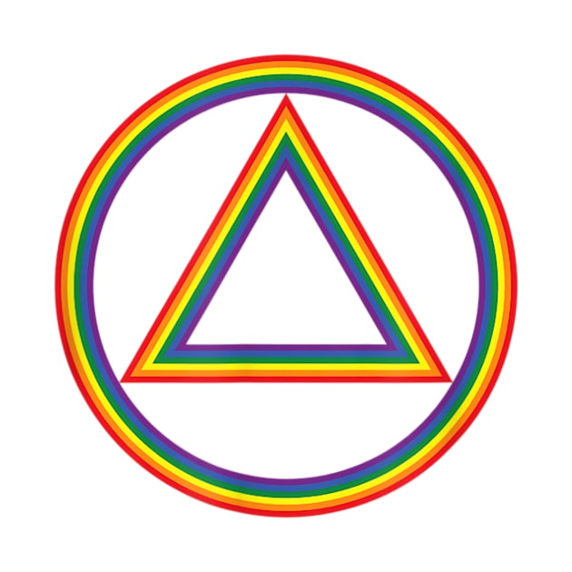 Lgbt Aa Alcoholics Anonymous Symbol by Julie Bowen