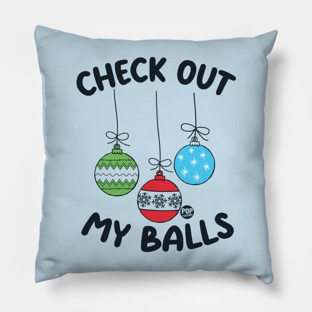 XMAS BALLS Pillow by toddgoldmanart