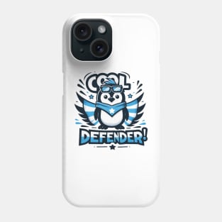 Cool Penguin Defender Kawaii Superhero Super Hero Tribute - anime cute cat japanese kawaii food kawaii animals children gift idea kids kid gift Phone Case