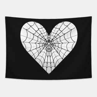 Spider Web Heart V8 Tapestry