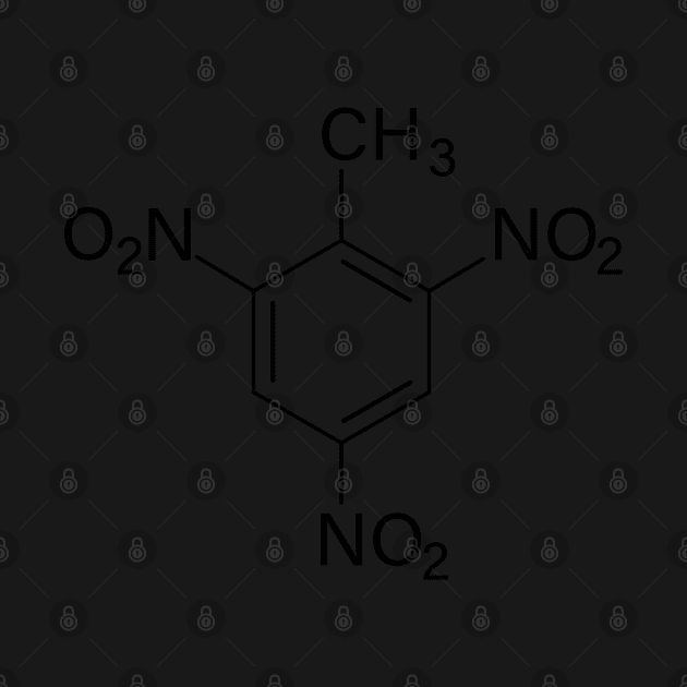 Trinitrotoluene (TNT) Chemical Structure by ScienceCorner