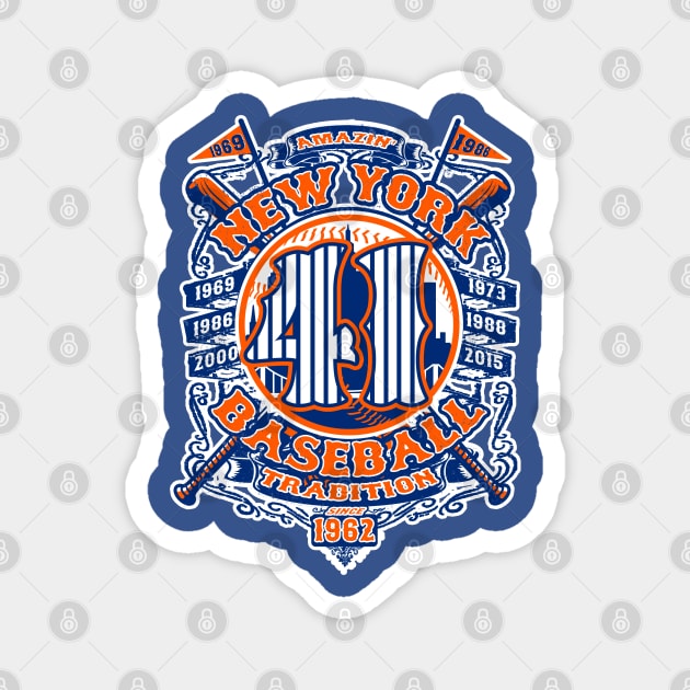 New York Mets SEAVER Retired Number #41 Magnet by ATOMIC PASSION