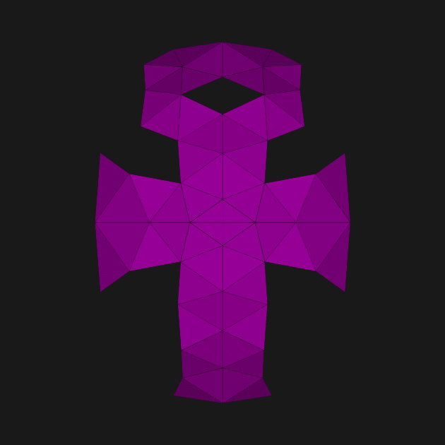 GMTRX purple ankh cross by Seni Lawal