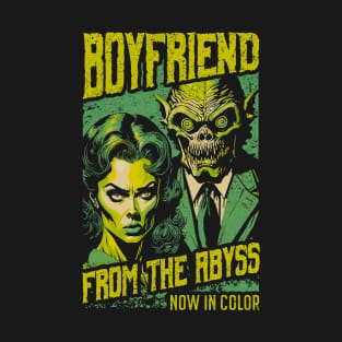 Retro Horror Movie Poster Funny Abyss Boyfriend Halloween T-Shirt