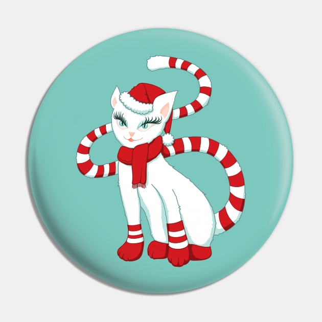 Cat In Christmas Mood Pin by Boriana Giormova