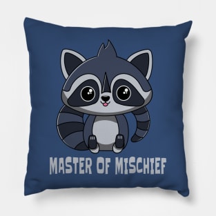 Raccoon Master of Mischief Pillow