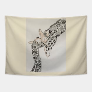 Mama & Baby Giraffe Tapestry