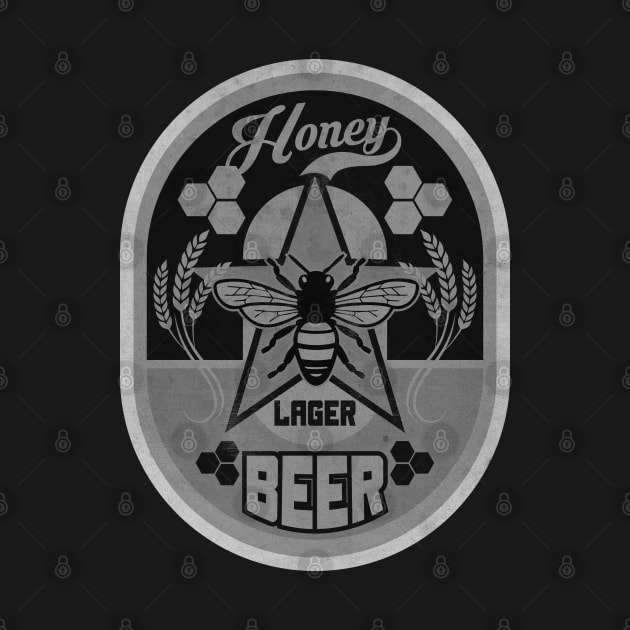 Honey Lager Beer BW by CTShirts