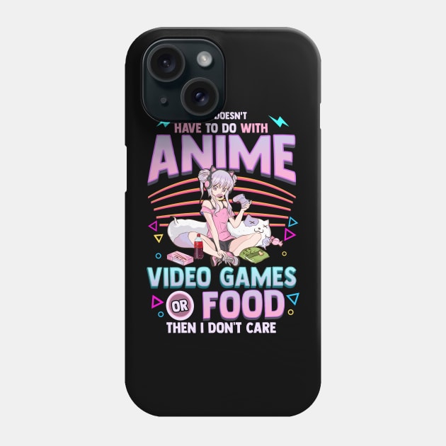 Cute Anime Gamer Girl Funny Kawaii Japanese Manga Phone Case by theperfectpresents