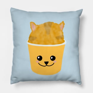 Hawaiian shaved ice kitty Pillow