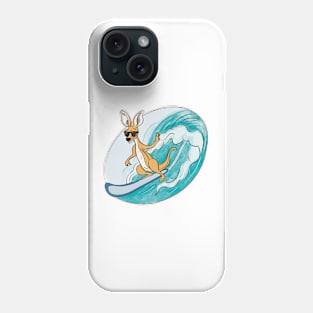 Funny Australian Surfing Kangaroo Phone Case