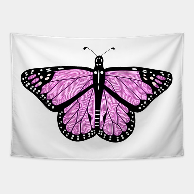 Pink butterfly tapestry store