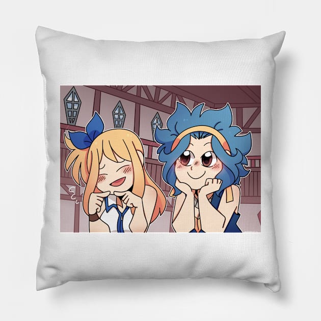 Levy and Lucy Pillow by Dragnoodles