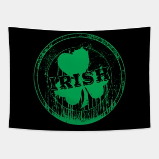 Irish Shamrock St. Patricks Day Round Logo Tapestry